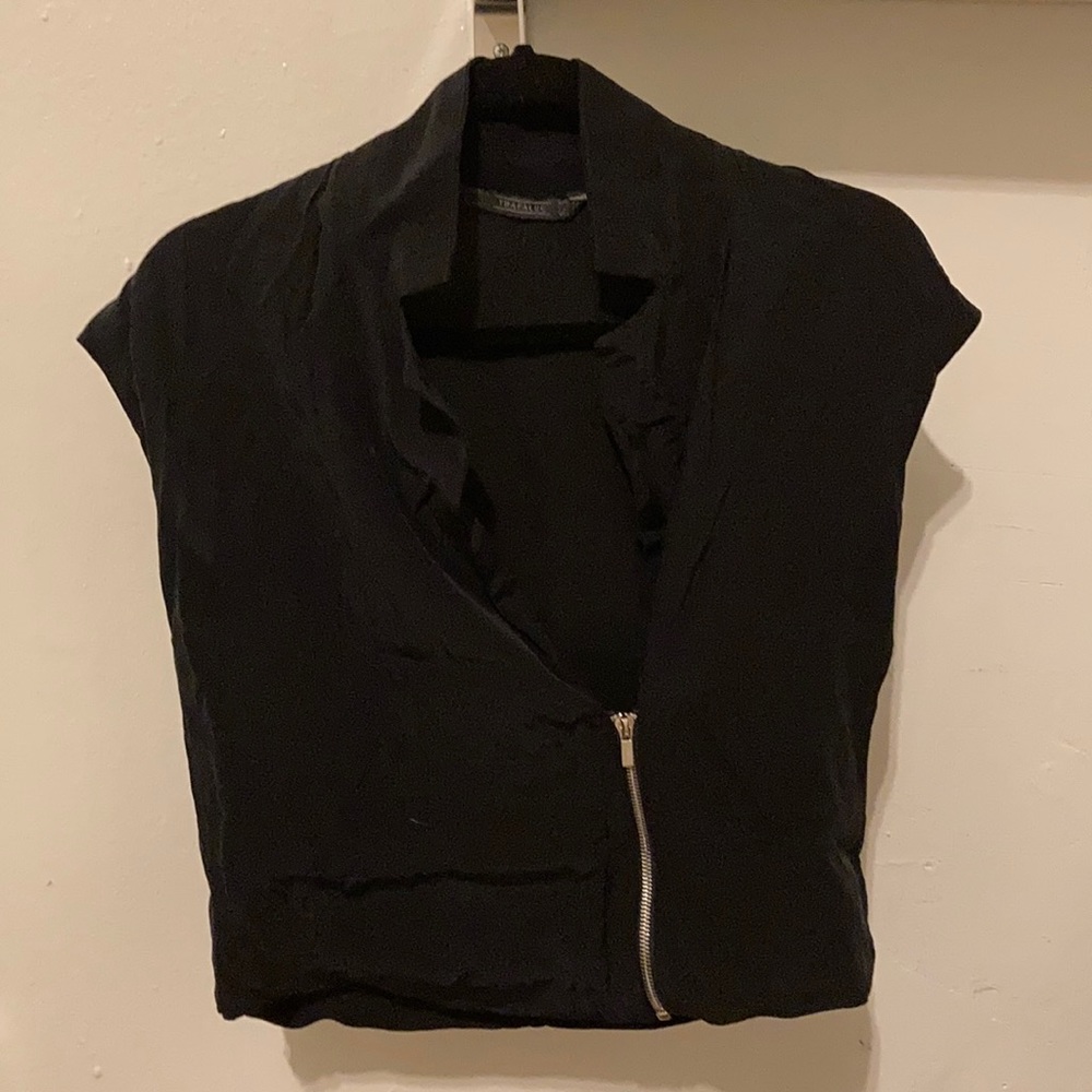 Cropped Silk Vest